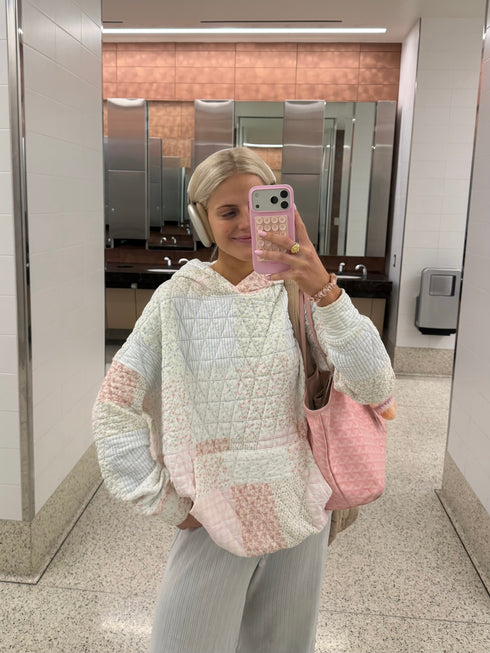 Club Quilted Hoodie // Pastel Pink *RESTOCKED*