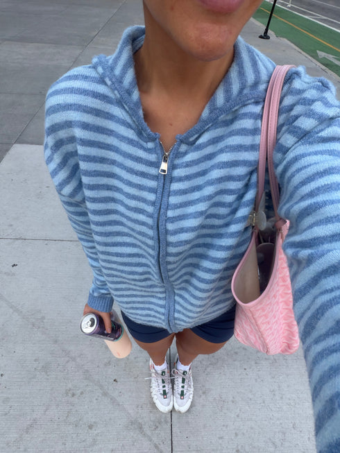 Club Cutie Zip-Up // Sky Stripe *RESTOCKED*
