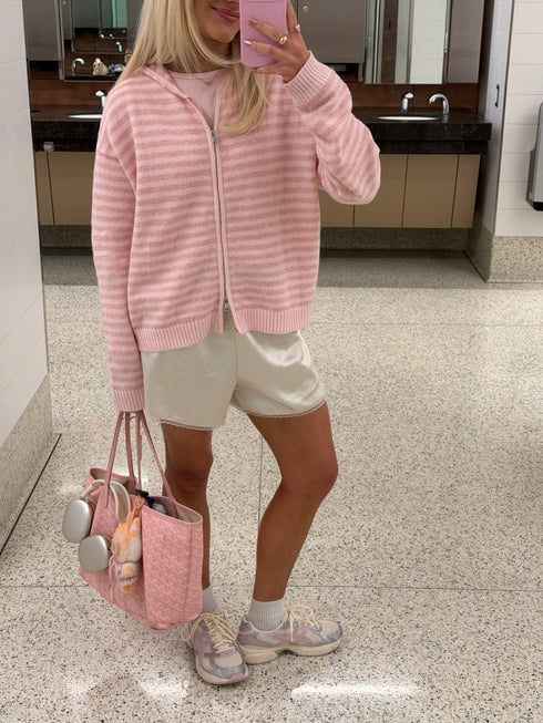 Club Cutie Zip-Up // Baby Pink *PREORDER*