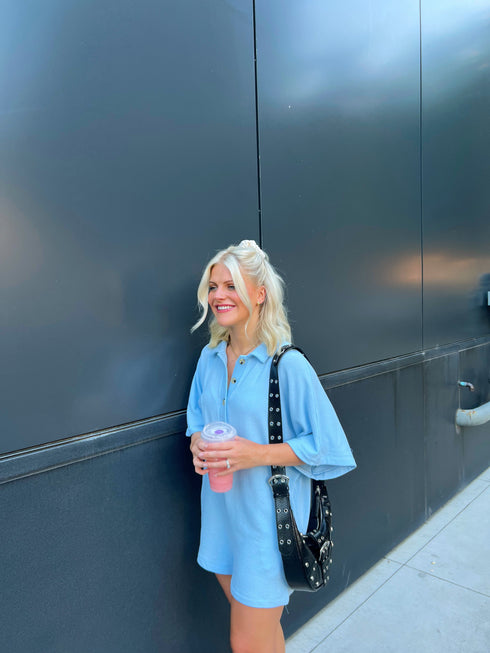 Summer BFF Romper// Sky Blue