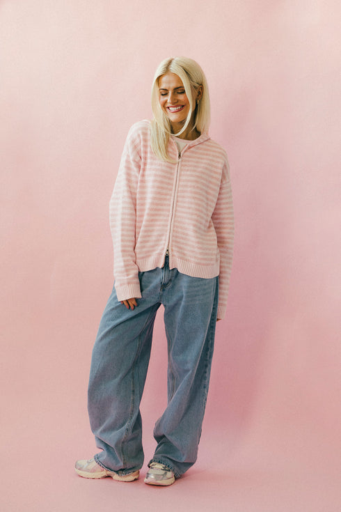 Club Cutie Zip-Up // Baby Pink *PREORDER*