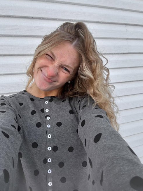 Coco Cutie Cardigan // Heather Dot