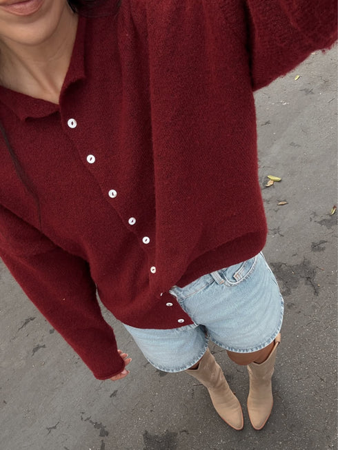 Coco Cutie Cardigan // Wine *RESTOCKED*