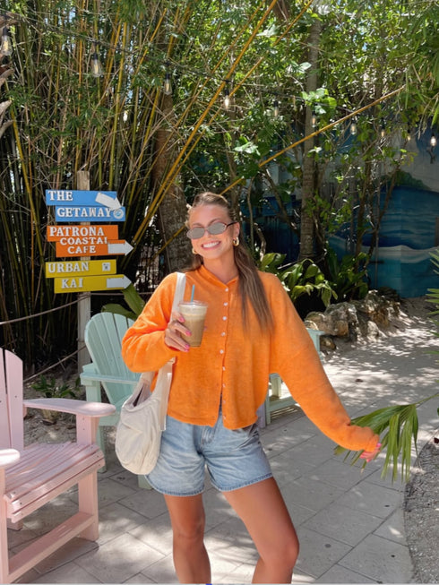 Coco Cutie Cardigan // Clementine