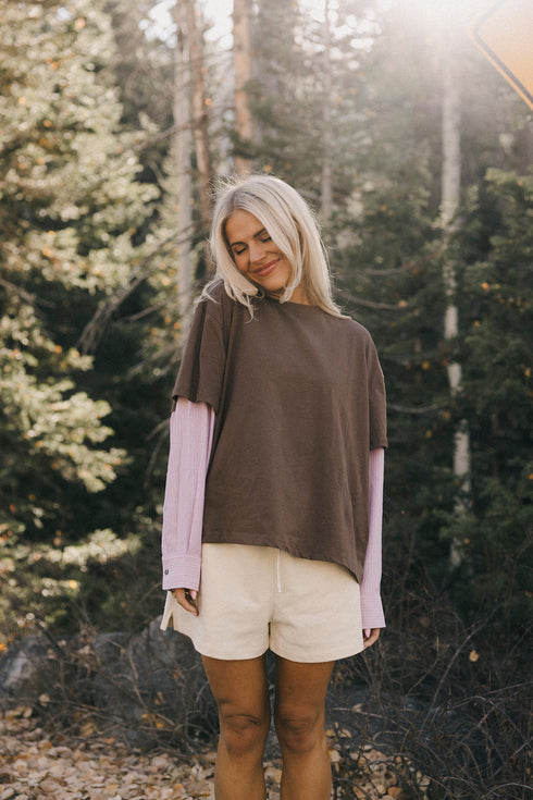 Cabin Club Top // Chocolate