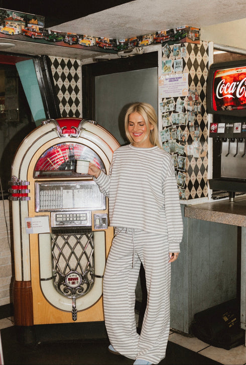 Breakfast Club Pants // Cloud Stripe