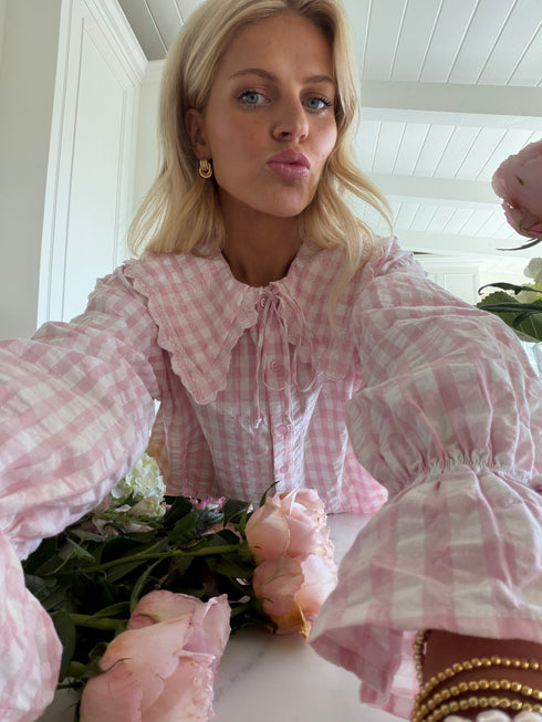 Honey Honey Top // Pink Gingham