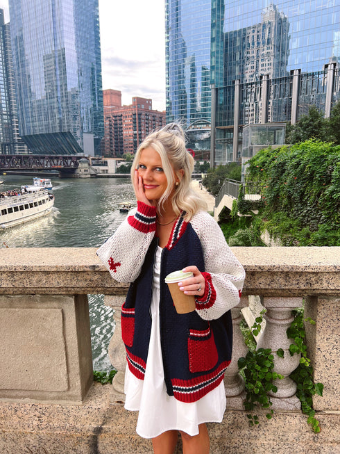 End Game Knit Jacket// Navy