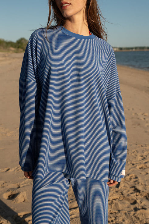 Road Trip Pullover // Cobalt Stripe *PREORDER 7/5*