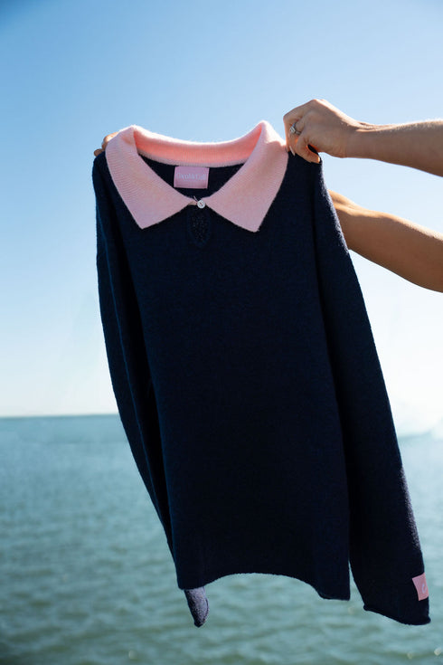 Classic Cutie Polo // Navy Pink