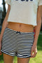 Girls Club Short // Navy Stripe