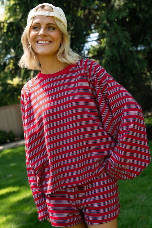 Poolside Pullover // Cherry *PREORDER 7/3*