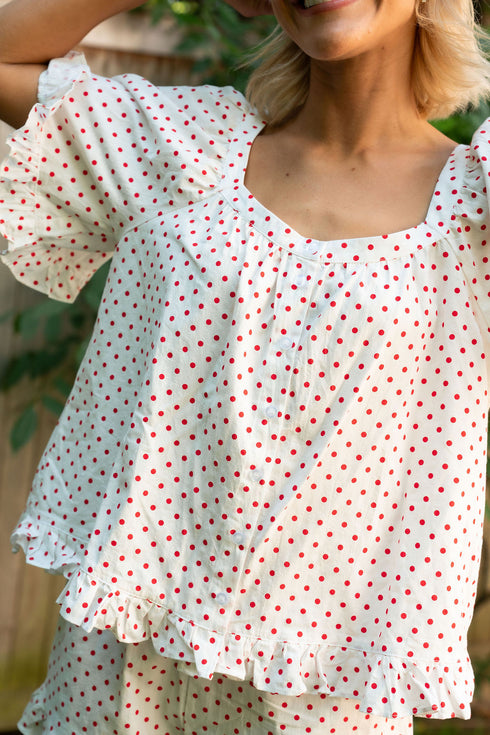 On Holiday Top // Dottie *PREORDER 7/30*