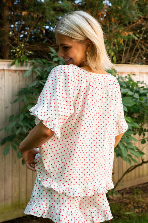 On Holiday Top // Dottie *PREORDER 7/30*
