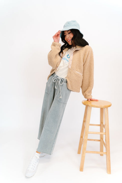 Sun Soaked Lounge Pant// Washed Teal