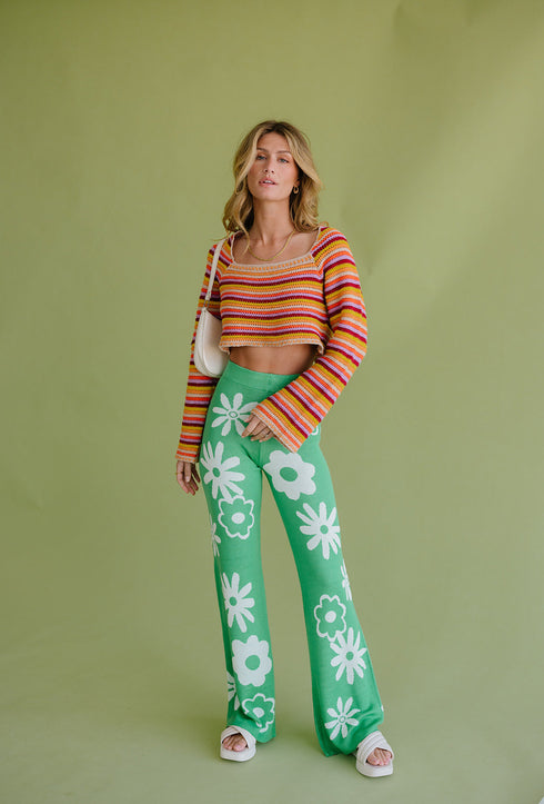 Crazy Daisy Knit Pant