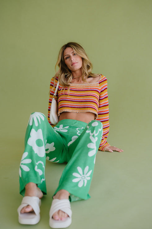 Crazy Daisy Knit Pant