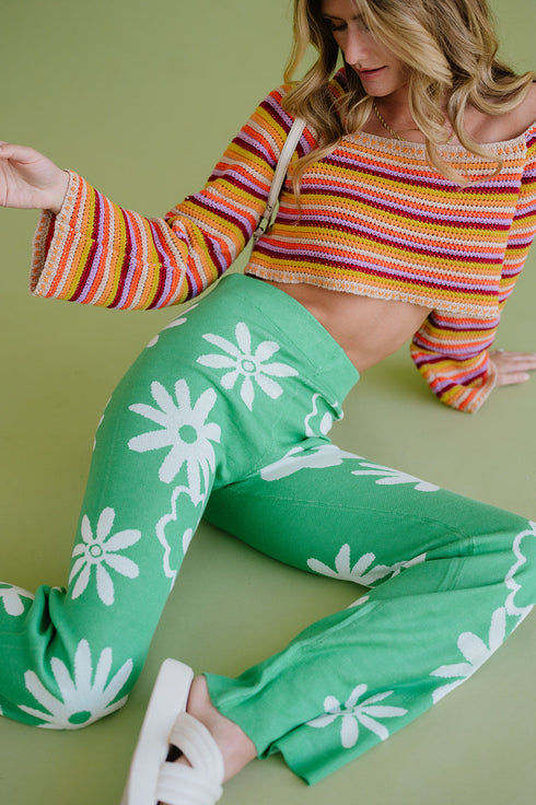 Crazy Daisy Knit Pant