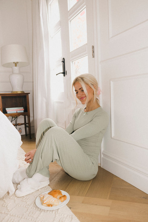 Dreamgirl Pointelle Pant // Sage *COCO EXCLUSIVE*