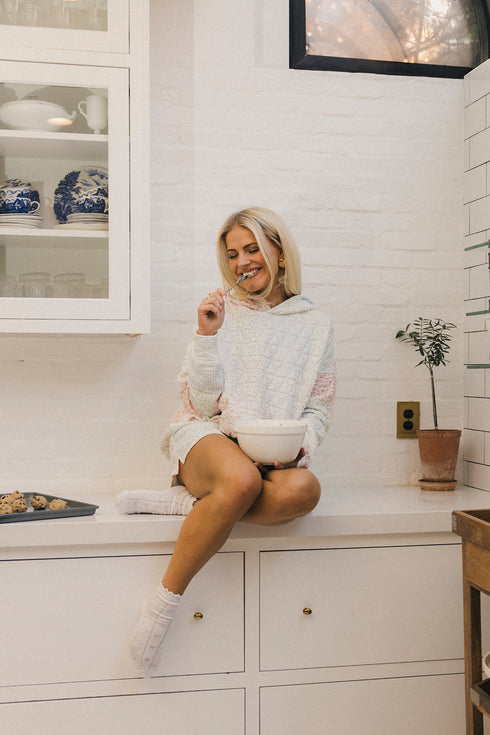 Club Quilted Hoodie // Pastel Pink