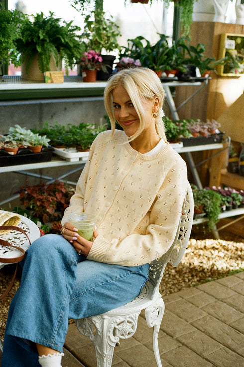 Posie Pointelle Cardigan // Butter