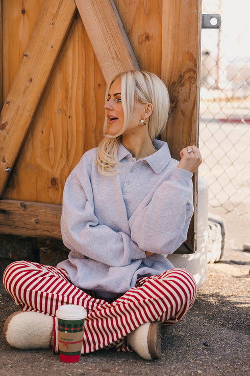Season Stripes Pant // Cranberry