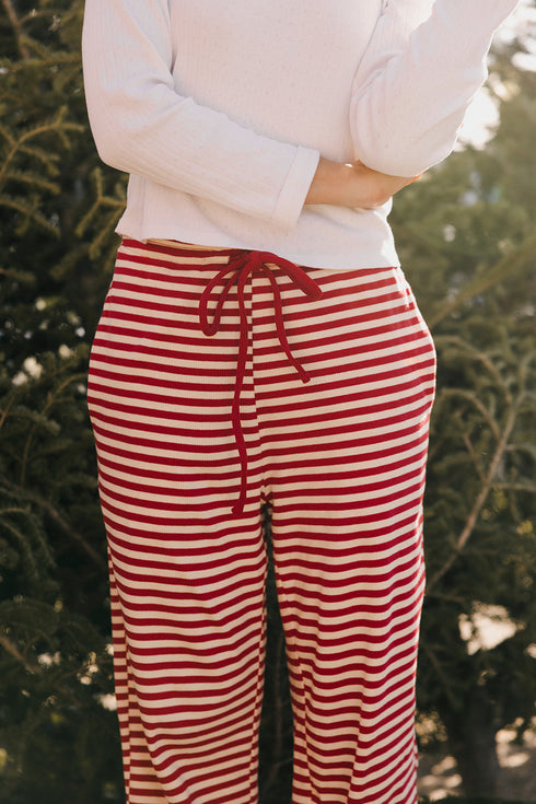 Season Stripes Pant // Cranberry
