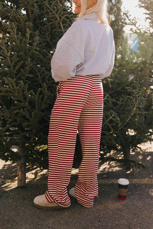 Season Stripes Pant // Cranberry