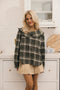 Cinny Gingham Top // Olive