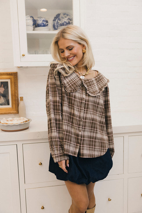 Cinny Gingham Top // Spice