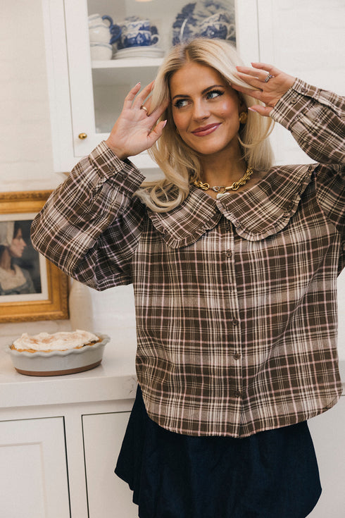 Cinny Gingham Top // Spice