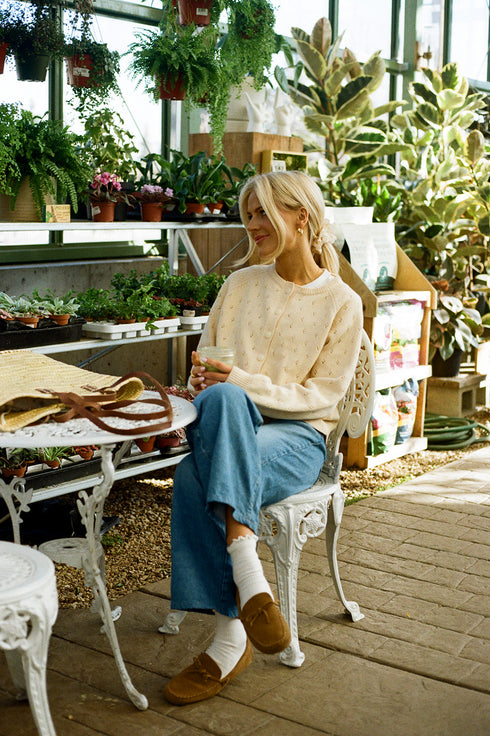 Posie Pointelle Cardigan // Butter
