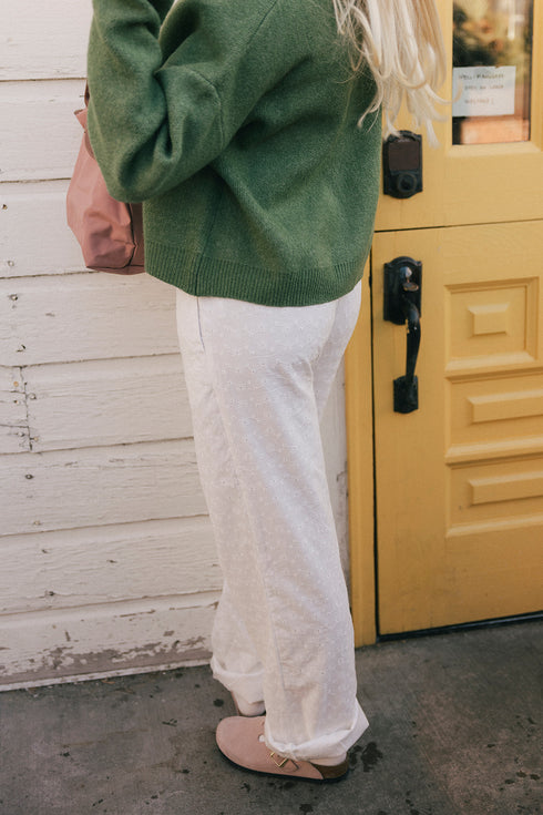 Marigold Pant // Eyelet White