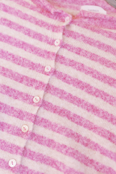 Coco Cutie Cardigan // Bubblegum Stripe
