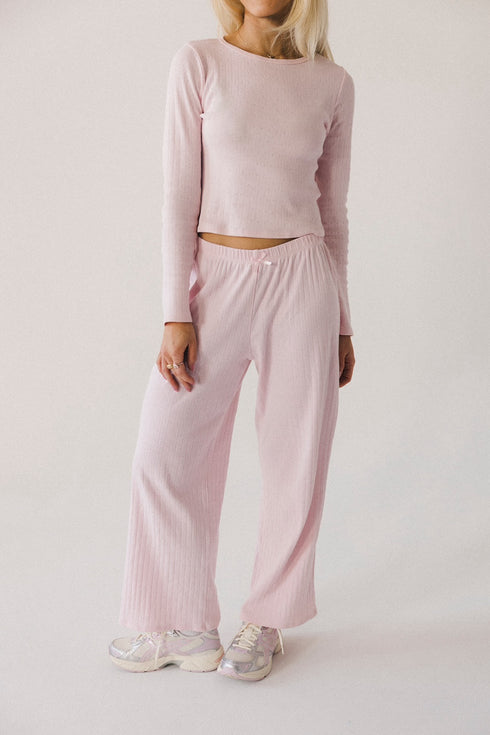 Dreamgirl Pointelle Pant // Baby Pink
