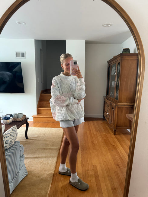 Club Coco Quilted Mockneck// Pastel *RESTOCKED*