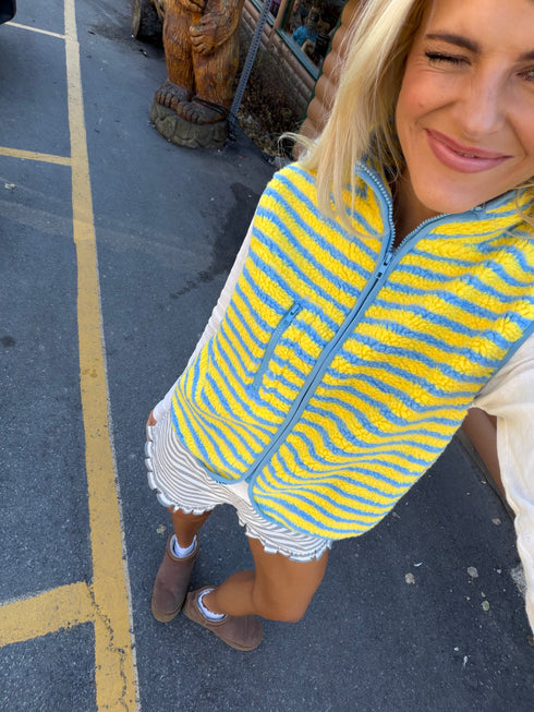 Camp Cutie Fleece Vest // Blue *RESTOCKED*