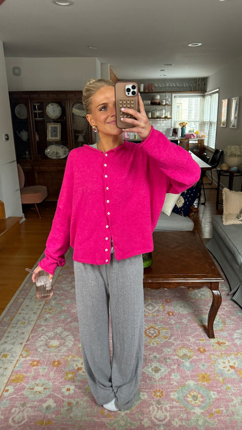 Coco Cutie Cardigan // Fuschia
