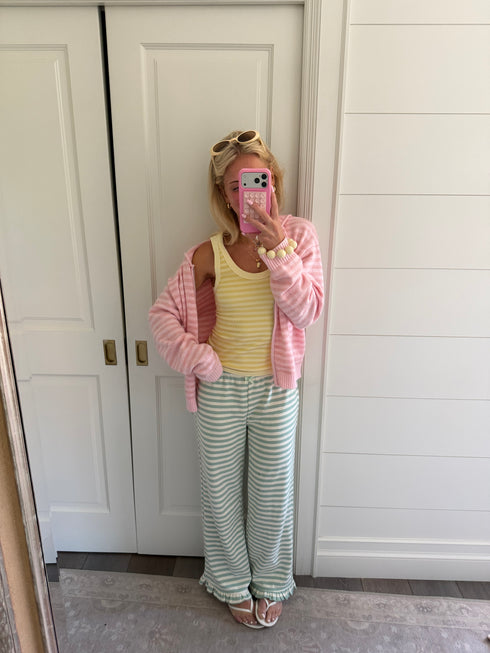 Sunday Girl Striped Pant // Mint