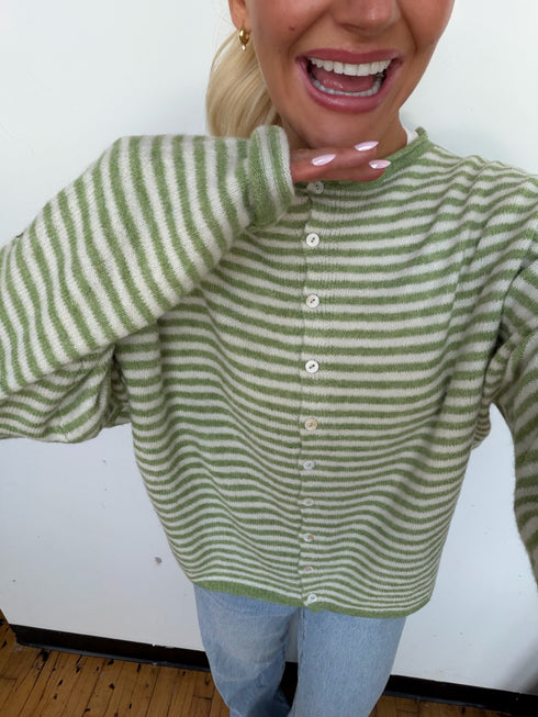Coco Cutie Cardigan // Matcha