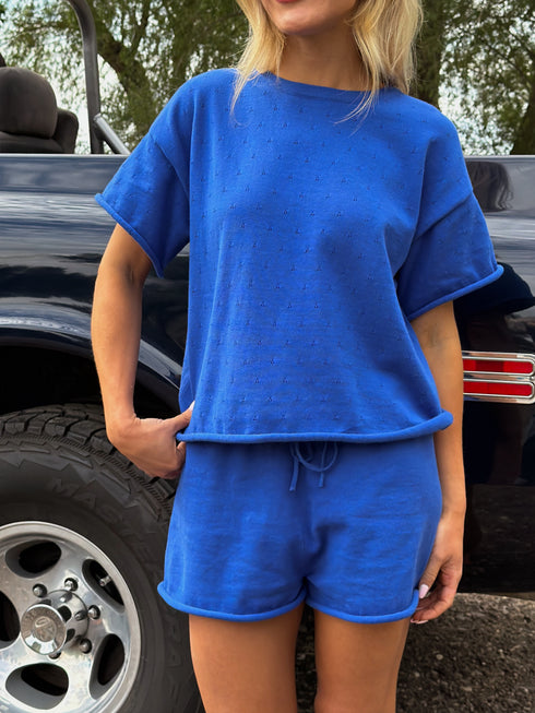 On Repeat Knit Set // Cobalt