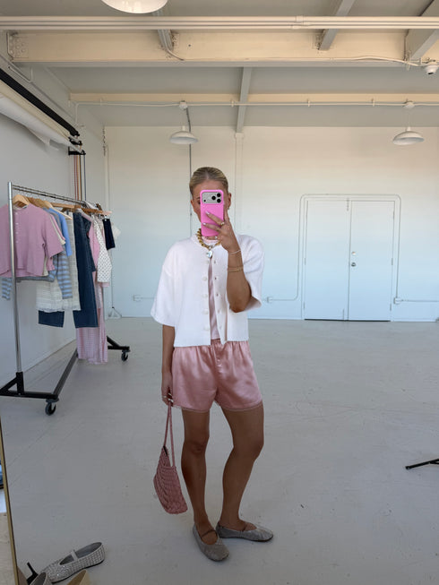 Goldie Satin Shorts // Pink