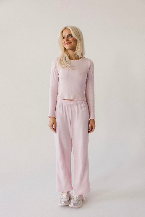 Dreamgirl Pointelle Pant // Baby Pink