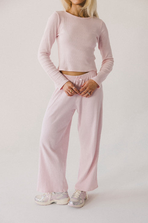 Dreamgirl Pointelle Top // Baby Pink *COCO EXCLUSIVE*