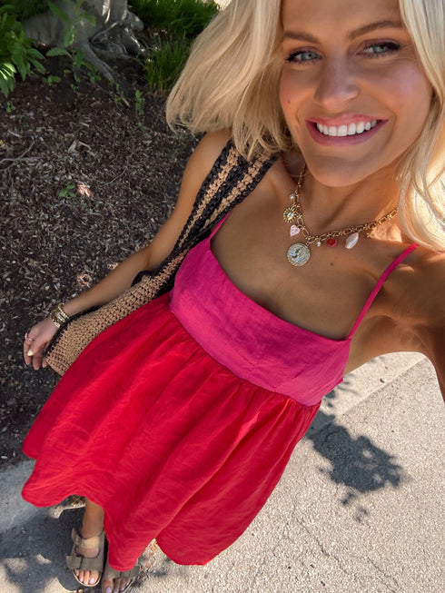 Fun in the Sun Dress // Red + Pink