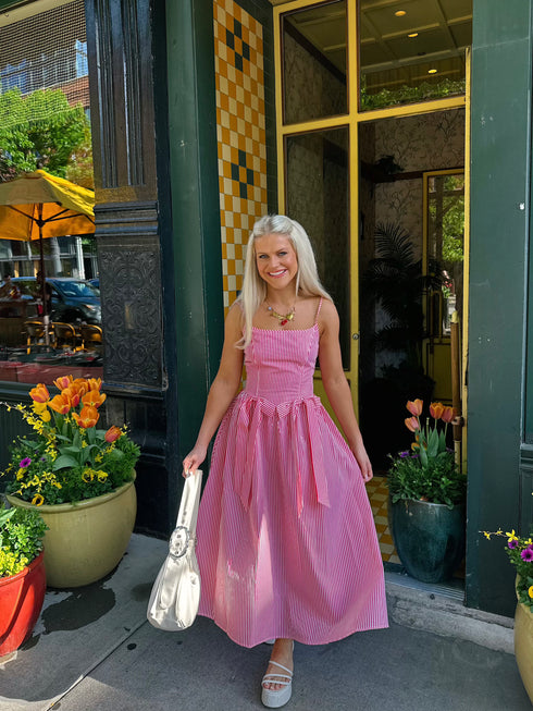 Hamptons House Midi Dress// Pink *RESTOCKED*