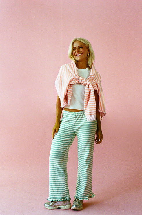 Sunday Girl Striped Pant // Mint