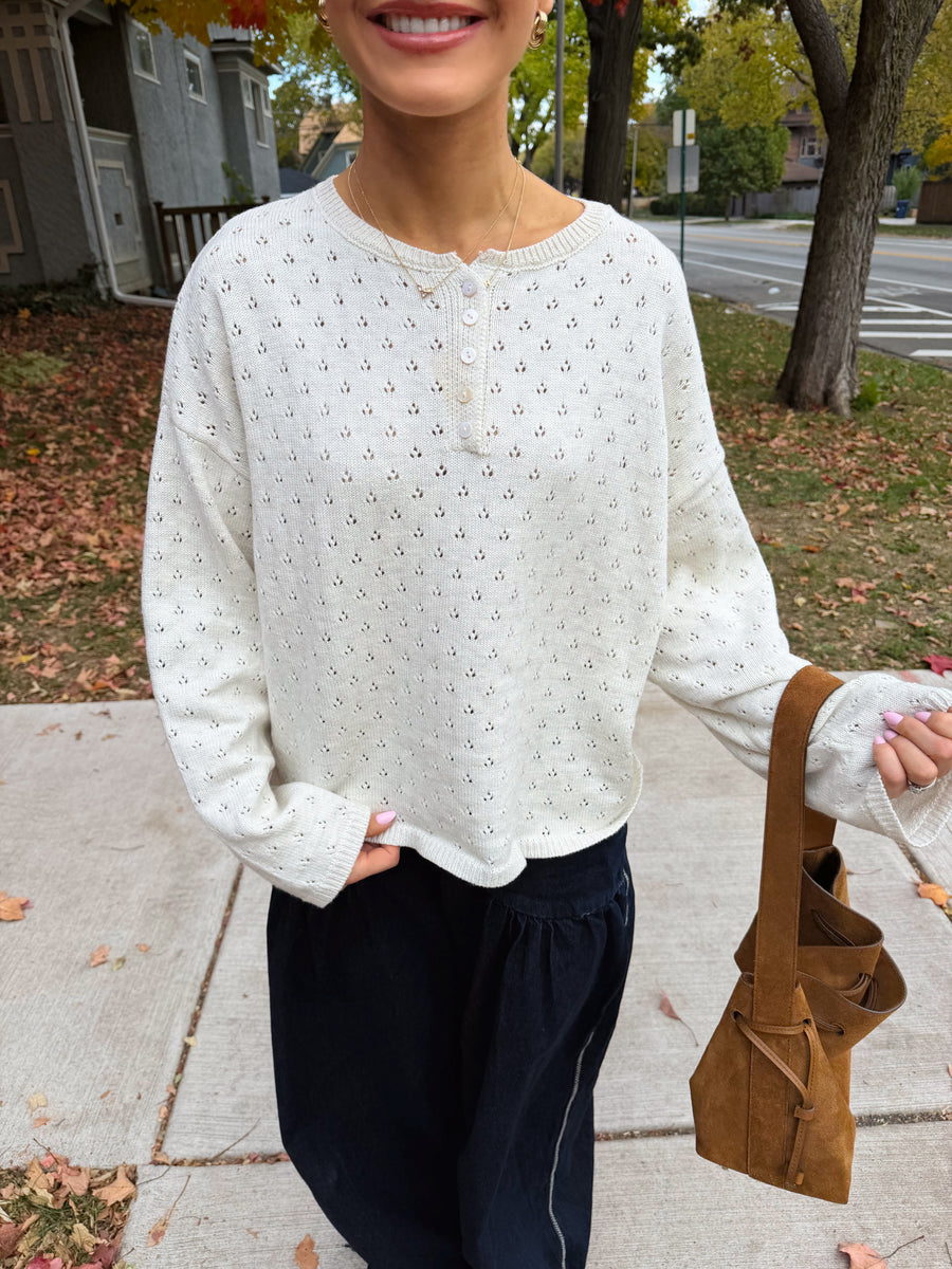 Everyday Pointelle Cutie // Dove *PREORDER* – Coco McCall Shop