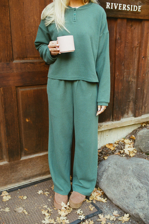 Weekend Waffle Pant // Evergreen