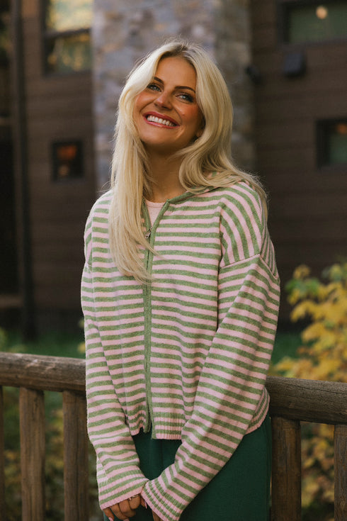 Club Cutie Zip-Up // Strawberry Matcha *PREORDER 10/23*
